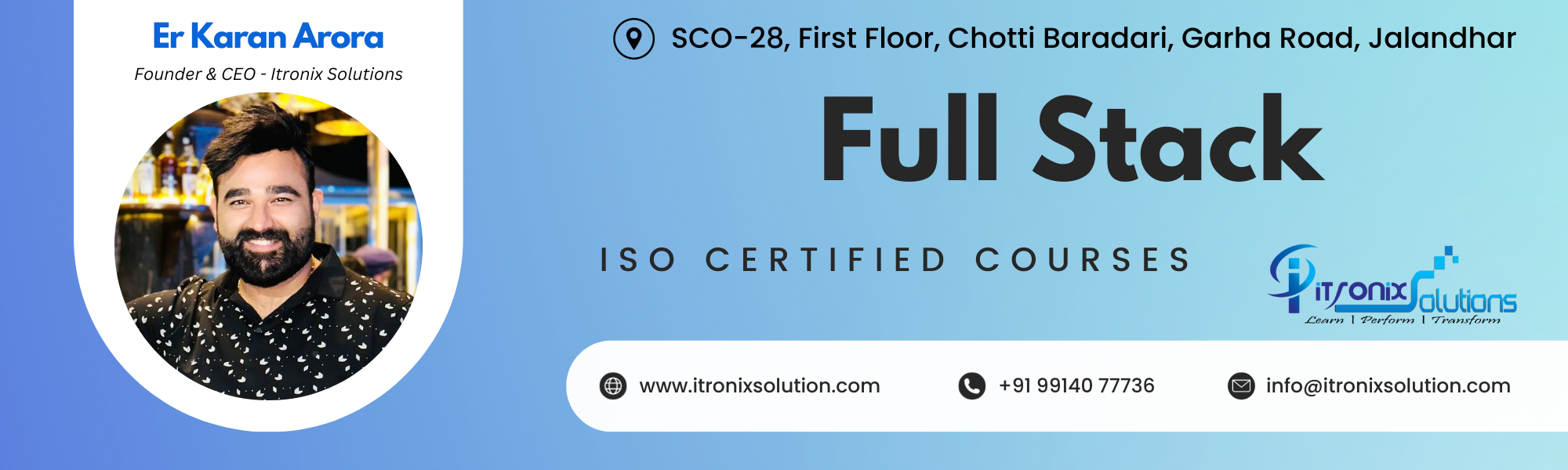 Full Stack Course in Jalandhar - ITRONIX SOLUTIONS