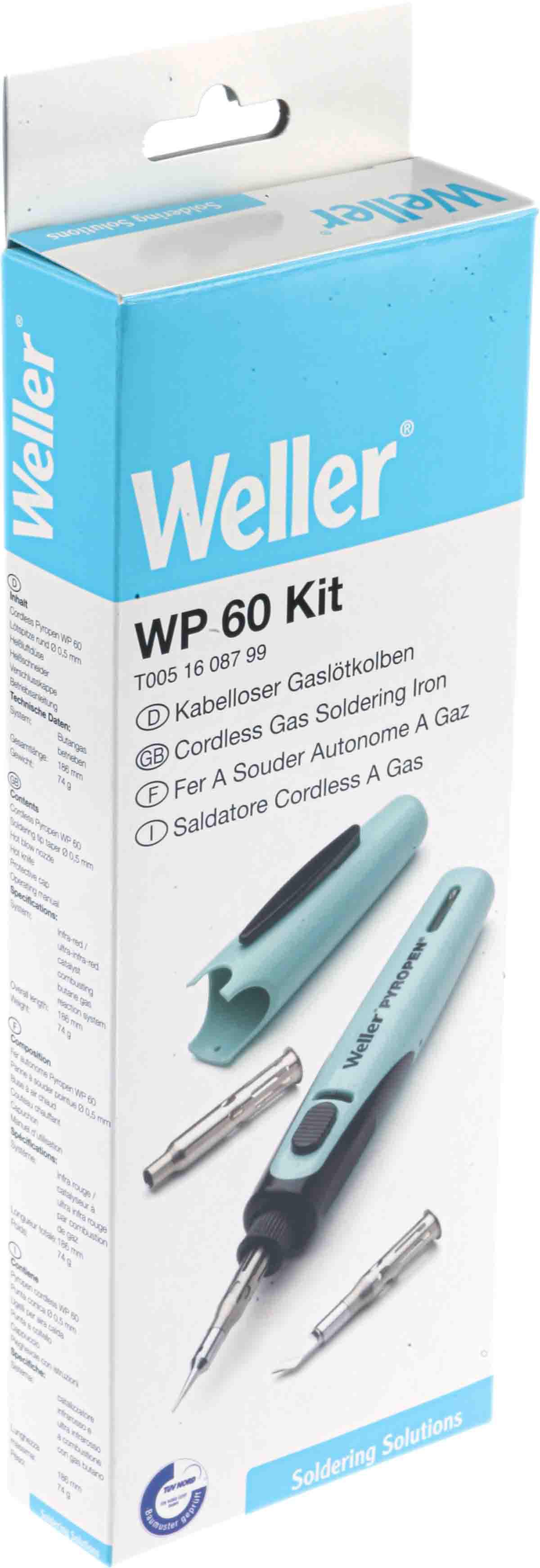Weller | T0051608799 | ET14118702 | Gas Soldering Iron Kit, WP60K Model | Soldering Irons | Enrgtech LTD