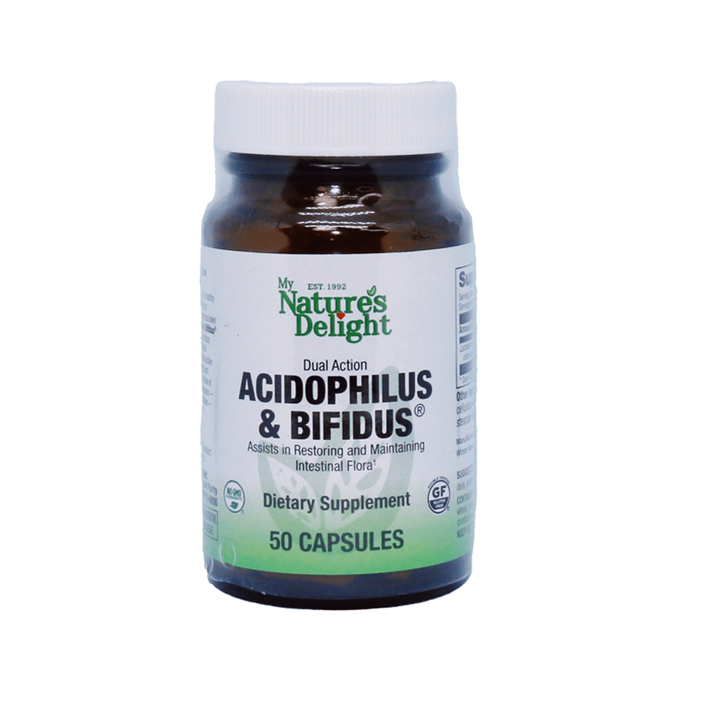 Dual-Action Acidophilus Bifidus Caps | My Nature's Delight