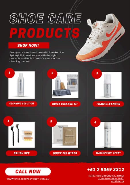 Shoe Care Products By Sneaker Spa Sydney | PDF