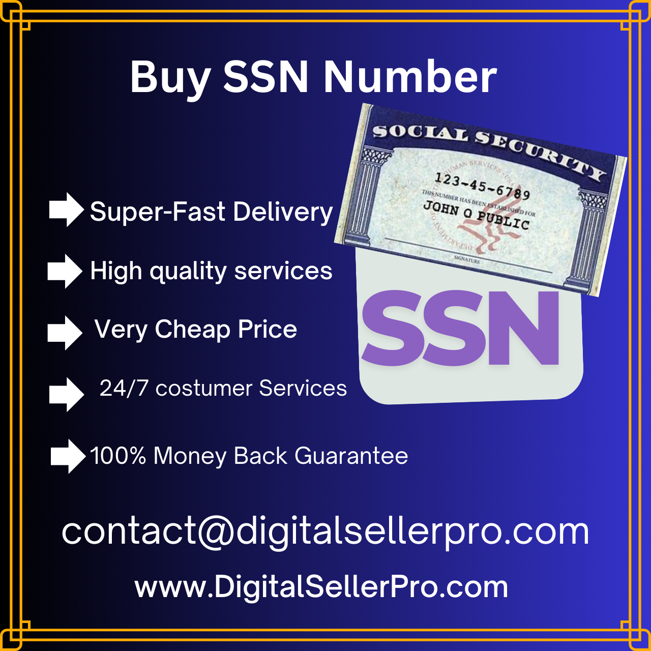 Buy SSN Number - Digital Seller Pro