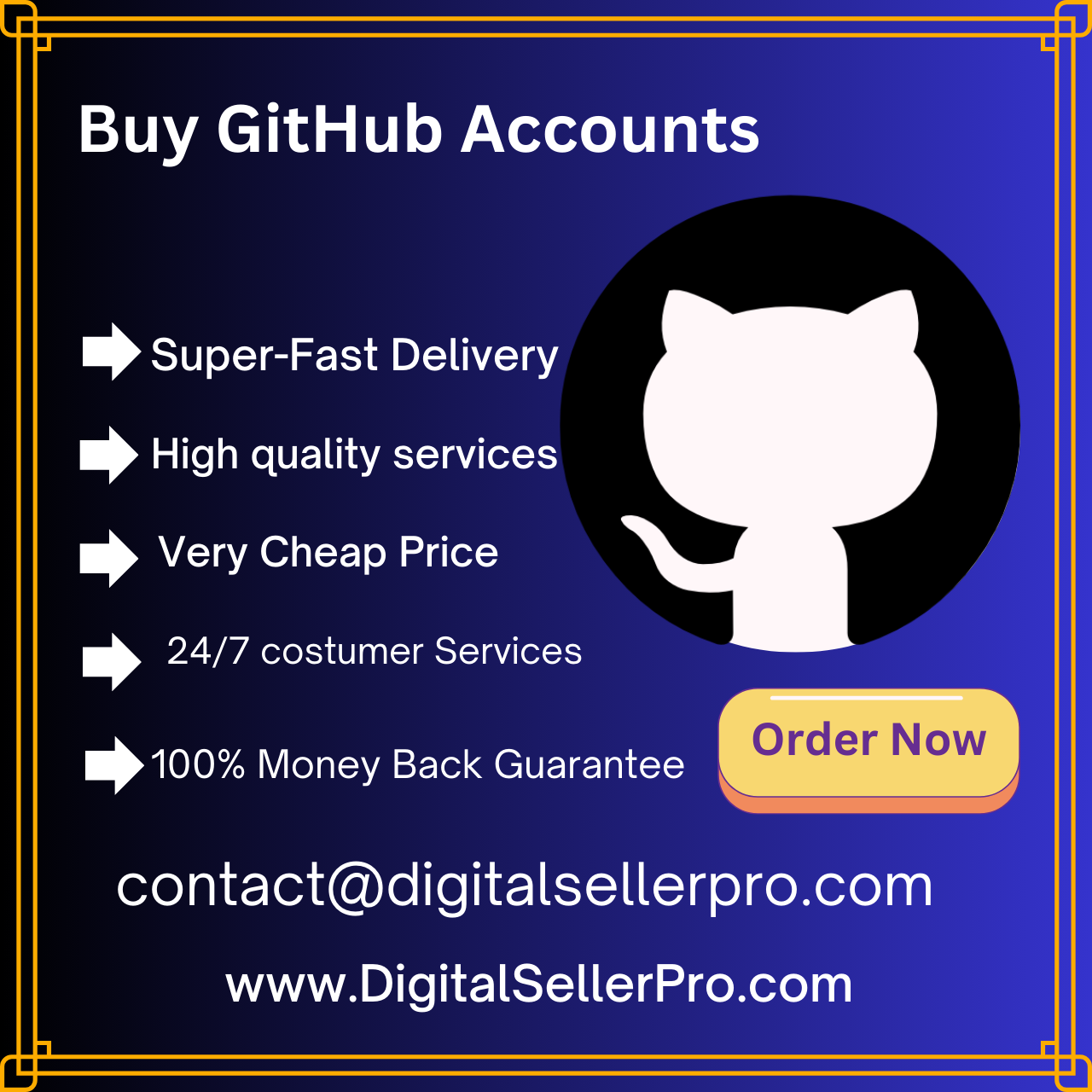 Buy GitHub Accounts - Digital Seller Pro