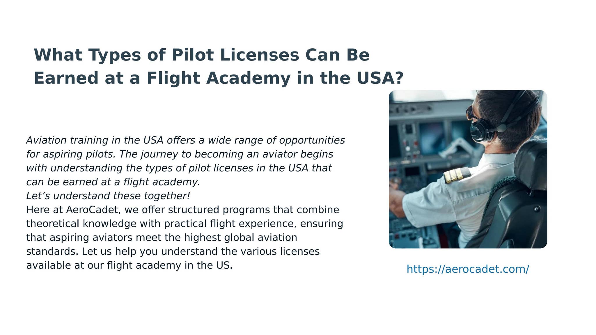 What Types of Pilot Licenses Can Be Earned at a Flight Academy by Aerocadet - Issuu