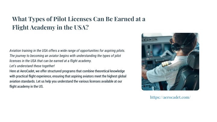 PPT - What Types of Pilot Licenses Can Be Earned at a Flight Academy PowerPoint Presentation - ID:14675962