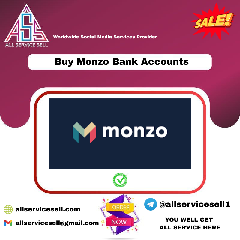 Buy Monzo Bank Accounts - Personal and Business Verified
