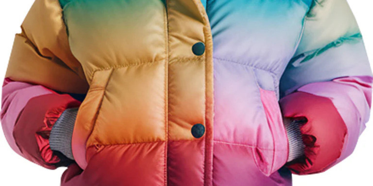 Women’s Bold Multicolor Stylish Puffer Jacket Outfit Ideas