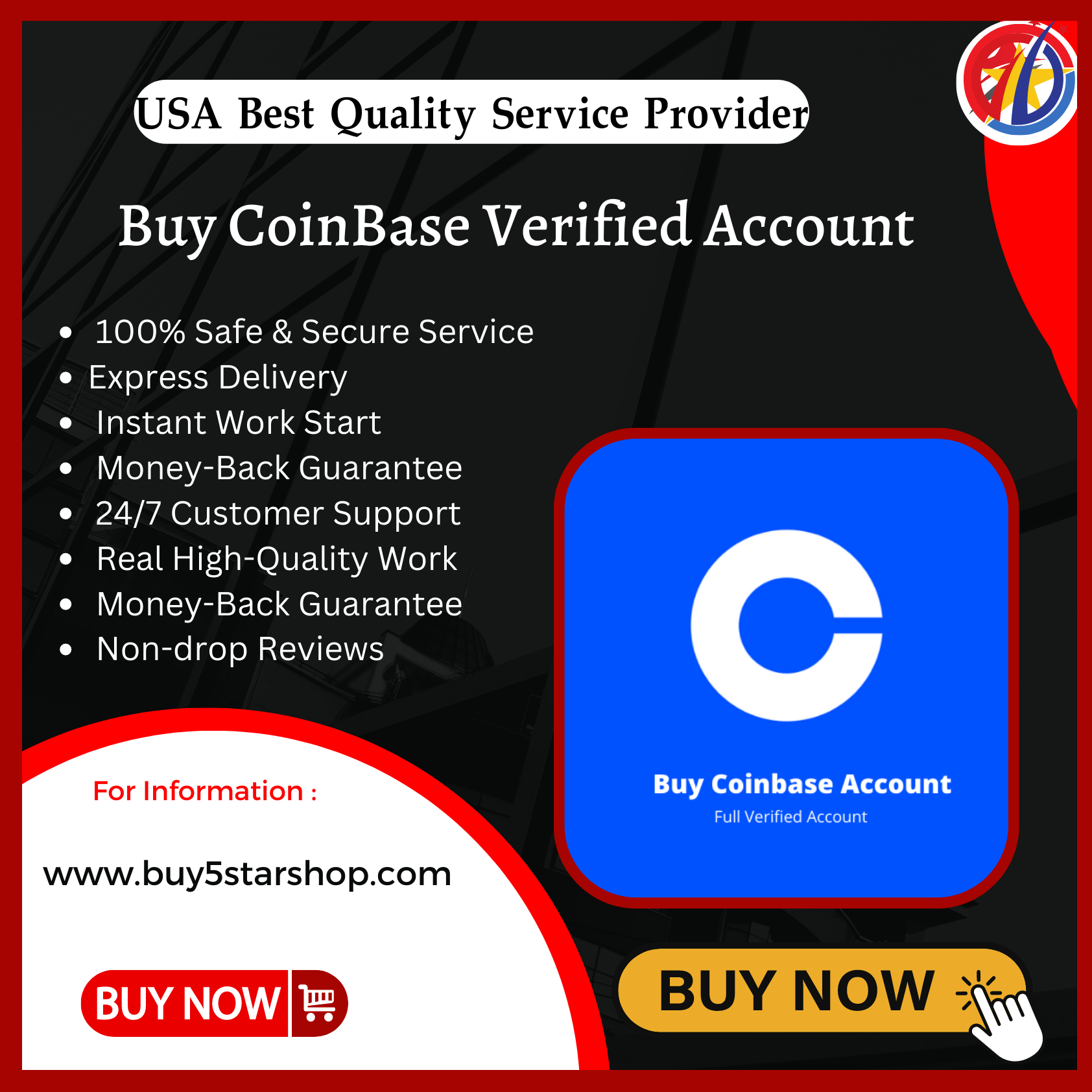 #1 Buy Verified Coinbase Account – Buy5StarShop