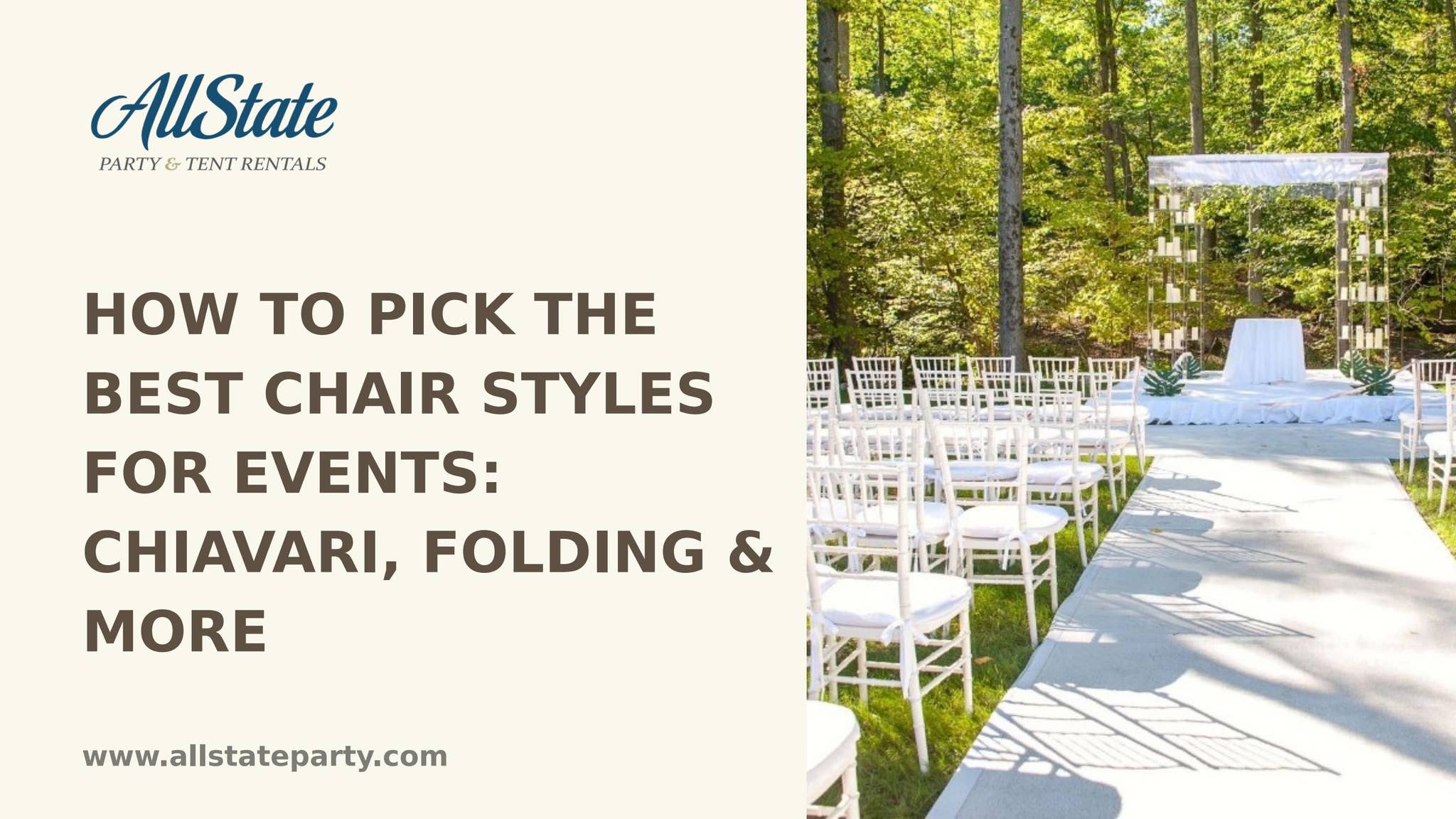 How to Pick the Best Chair Styles for Events: Chiavari, Folding & More by Allstate Party & Tent Rentals - Issuu