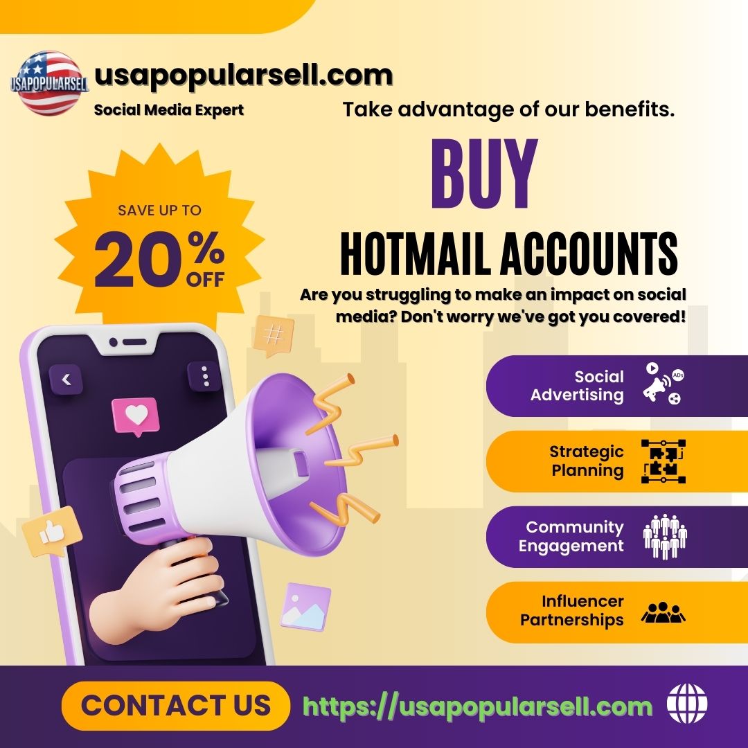 Buy Hotmail Accounts - 100% Best service provider