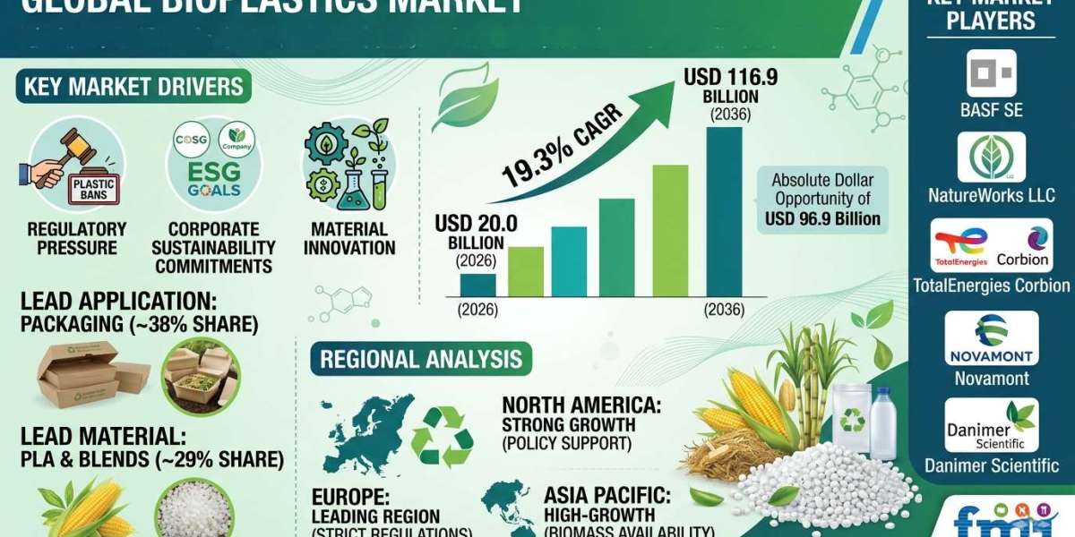 Global Bioplastics Market Forecast, Demand Analysis and Industry Trends (2026–2036)