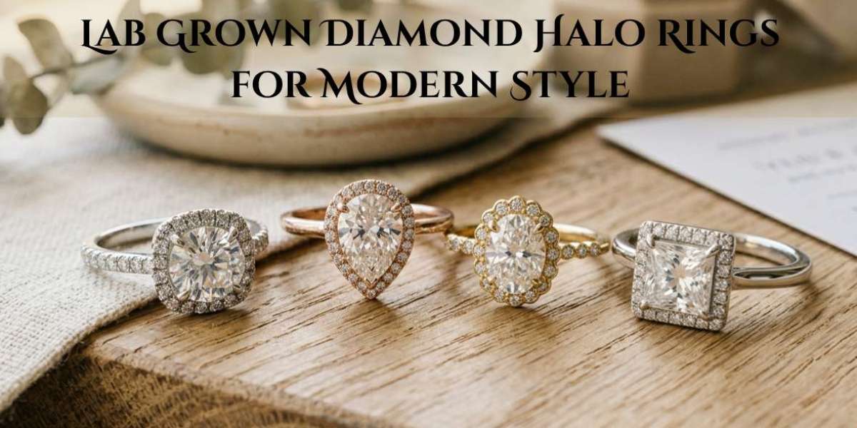 Lab Grown Diamond Halo Rings for Modern Style