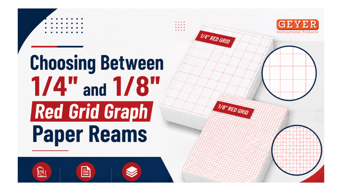 Choosing Between 1/4″ and 1/8″ Red Grid Graph Paper Reams