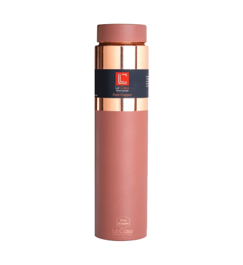 Le Casa Greek Terracotta Copper Water Bottle (1000 ml) - Mystic Wrap